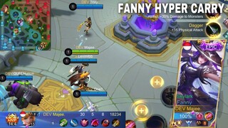 MAJE HYPER FANNY | GANK MM SAMPAI DAPAT COKLATOS! NO MID NO PARTY - FANNY