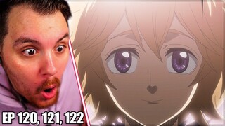HE'S FREAKING BACK! || BLACK CLOVER Episode 120, 121 and 122 REACTION