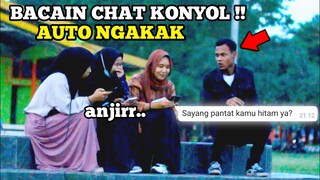 PRANK BACAIN CHAT KONYOL❗PART 4 HAHA ENDINGNYA NGAKAK