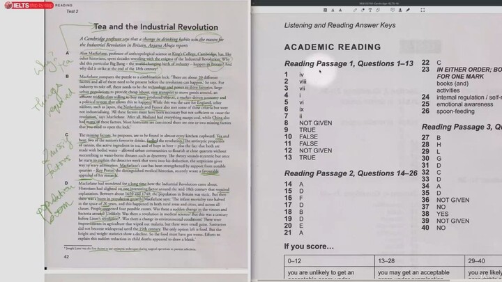 66 - READING Academic Test 3 Feedback