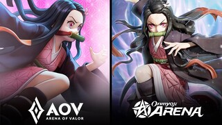 Nezuko (Aov Skin) vs Nezuko (Onmyoji Arena)