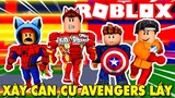 Roblox | TEAM LẦY XÂY CĂN CỨ LÀM SIÊU ANH HÙNG AVENGERS - 4 Player Superhero Tycoon | KiA Phạm