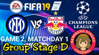 FIFA 19: UEFA Champions League | Inter Milan 🇮🇹 VS 🇦🇹 RB Salzburg (Group D)