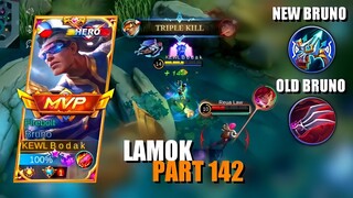 LAMOK PART 142 | BRUNO BEST BUILD AND EMBLEM SEASON 24 | Mobile Legends Bang Bang