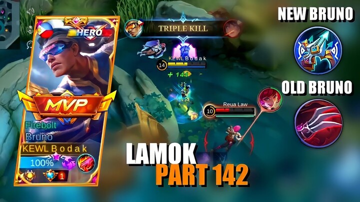 LAMOK PART 142 | BRUNO BEST BUILD AND EMBLEM SEASON 24 | Mobile Legends Bang Bang