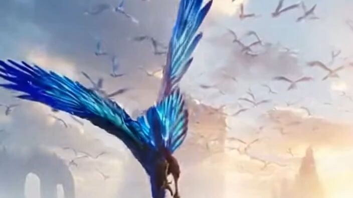 Avatar-Inspired Blue Eagles | Leader Eagle vs Glowing Shark in 4K Cinematic Fantasy