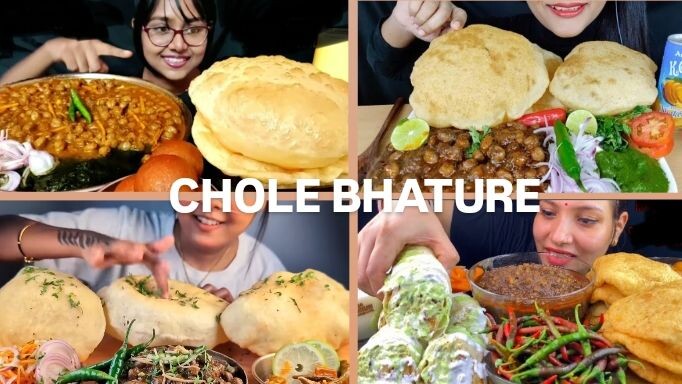 ASMR EATING CHOLE BHATURE💫