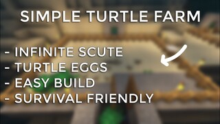 How to Make Turtle Farm in Minecraft 1.17 | Turtle Scute and Turtle Eggs Farm