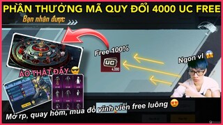 PHẦN THƯỞNG MÃ QUY ĐỔI 4000 UC FREE | CÓ THỂ DÙNG MỞ RP, MUA ĐỒ VĨNH VIỄN FREE || PUBG MOBILE