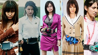 [Pertempuran antara Baik dan Jahat] Kumpulan semua transformasi ksatria wanita Kamen Rider dari gene