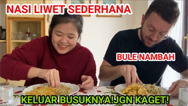 REAKSI BULE MAKAN MAKANAN INDONESIA | NASI LIWET ENAK | keluar aslinya
