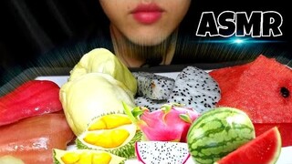 กิน ผลไม้รวม กรอบอร่อย ทีเด็ดอยู่ที่ทุเรียน!!ASMR MUKBANG EATING Fruit