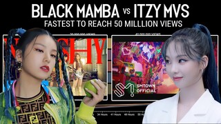 'AESPA BLACK MAMBA vs ITZY MVs' Fastest to reach 50M | KPOP RANKING