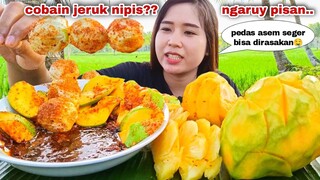 NGERUJAK DISAWAH⁉️ MAKAN RUJAK MANGGA JERUK NIPIS NANAS MUDA SAMBEL PEDAS ASEM SEGER