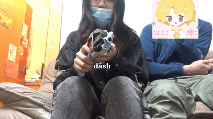 What will happen if I let my sister who has never watched Kamen Rider play with the Wolf Gun dialogu