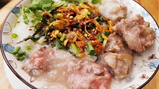 CHÁO SƯỜN - BÍ QUYẾT nấu CHÁO SƯỜN sánh mịn KHÔNG NHÃO bằng NỒI CƠM ĐIỆN