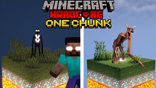 So I Added HORROR Mods to ONE CHUNK in Minecraft Hardcore...