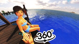 🌊 🥵 NOVIA VIRTUAL y TU en Unas VACACIONES ROMÁNTICAS PARTE 2 en Realidad Virtual🦈360° ANIME VR