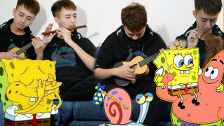 [Kazoo/Ukulele/ขลุ่ยผิวจีน] เล่นเพลงจาก SpongeBob SquarePants