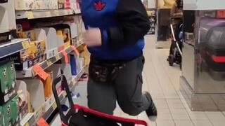 Shopping in the supermarket like a game character, running in place captures the essence...