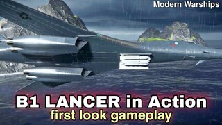 Modern Warships: B1 LANCER in Action first look gameplay.