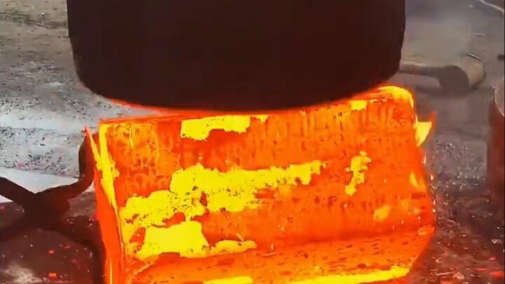 Why do we repeatedly hammer red-hot metal?