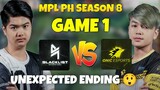 BLACKLIST INTL vs ONIC PH GAME 1 MPL PH SEASON 8 | UNEXPECTED ENDING | MLBB