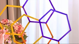 DIY wood stick shelf transformation—subscribe @pepperell.crafts! 🪵