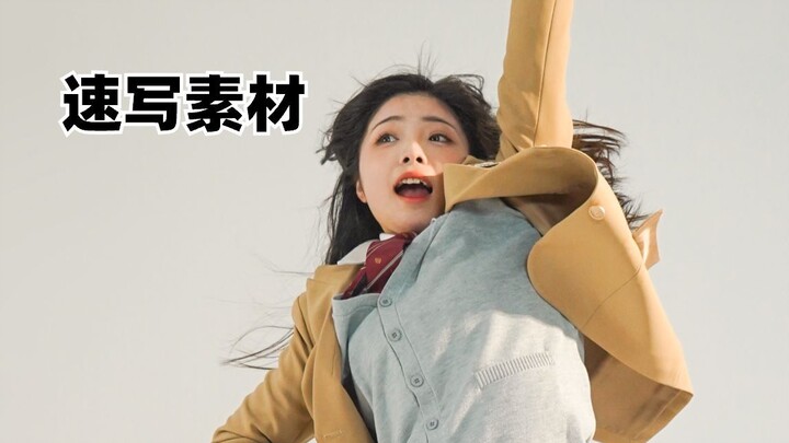 【ภาพสเก็ตช์】สาว JK ฉีกหน้ากระดาษ!