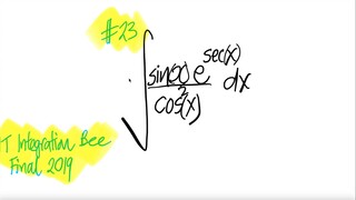 #23 2019 MIT Integration Bee Final