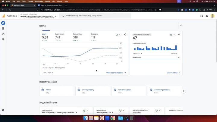Class - 05 _ Understanding of Google Analytics 4 (GA4) (Part 1) (Batch - 02)