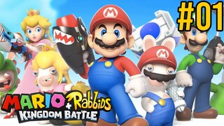 DUNIA MARIO DI INVASI OLEH PARA KELINCI KELINCI SESAT! - MARIO + RABBIDS KINGDOM BATTLE #1