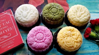 Bánh Trung Thu | Cách Làm Bánh Dẻo 5 Màu Từ Màu Tự Nhiên | Góc Bếp Nhỏ