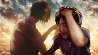 Eren Yeager grieved after witnessing his mother's death.