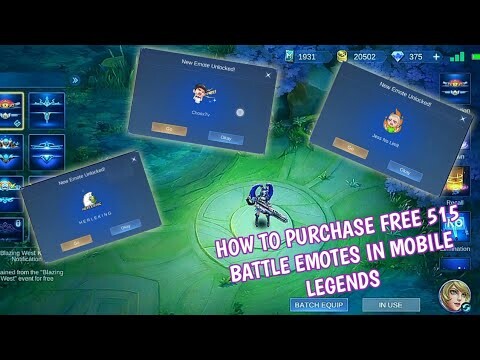 How to obtain free 515 battle emotes in mobile legends 2022