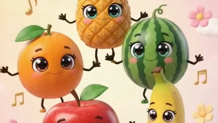 🍎🍌🍊🍉🍍 Let’s Learn Fruits! 🎵Fun fruit song for little learners! 🌈✨Which fruit is your favorite