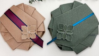 Cách gói quà | Cách gói quà hình tròn + dạy gói quà bằng cách xếp hoa origami