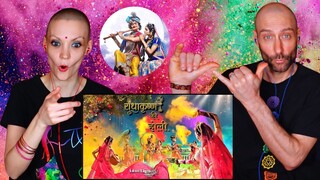 ❤️💙 Radha Krishna Holi Song | Indian Festival REACTION