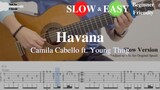 Havana - Camila Cabello ft. Young Thug | Fingerstyle Guitar TAB (Slow & Easy) | Learn in 5 minutes