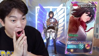 Review Skin AoT Mikasa Fanny, Kairi Auto Minder Liat Fanny Gw!! - Mobile Legends