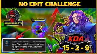 NO EDIT CHALLENGE, Christmas Carnival Lancelot Gameplay - MLBB