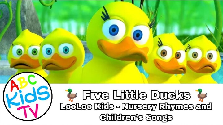 🦆 Five Little Ducks 🦆 LooLoo Kids - Nursery Rhymes and Children's Songs