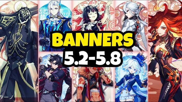 NEW UPDATE! 5.2-5.8 CHARACTER BANNER ROADMAP! CHRONICLED BANNER, FURINA & RERUNS - Genshin Impact