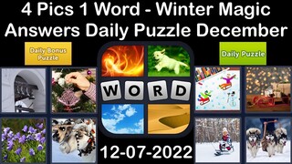 4 Pics 1 Word - Winter Magic - 07 December 2022 - Answer Daily Puzzle + Bonus Puzzle