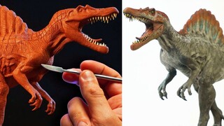 【Điêu khắc】 Tạo Tượng Spinosaurus bằng đất sét "Công viên kỷ Jura 3" | Tác giả: Tiến sĩ Garuda