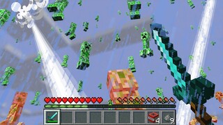 Minecraft but it rains Creepers...