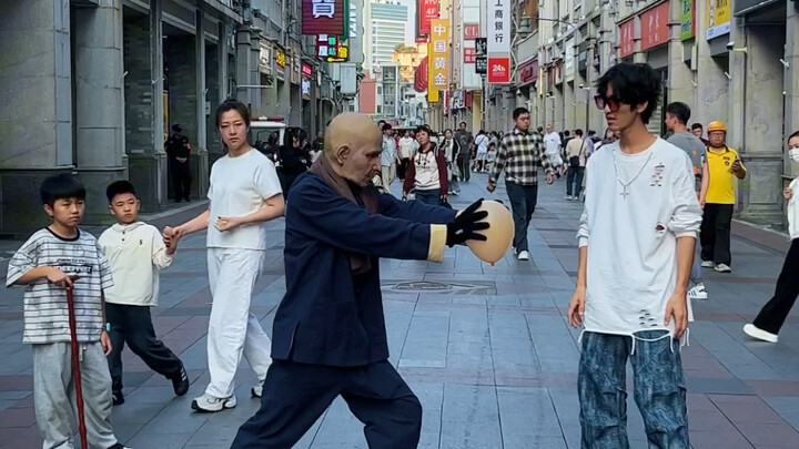 Ran into a middle-aged man playing with a levitating ball. I was about to show off my skills, but th