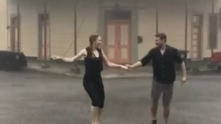 Dancing Jazz at raining