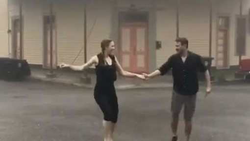 Dancing Jazz at raining