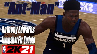 Anthony Edwards Jumpshot Fix NBA2K21 with Side-by-Side Comparison